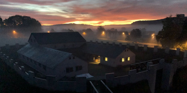 View of the Limes fort Pohl at dawn | © I. ROEMERCOHORTE OPLADEN e. V.
