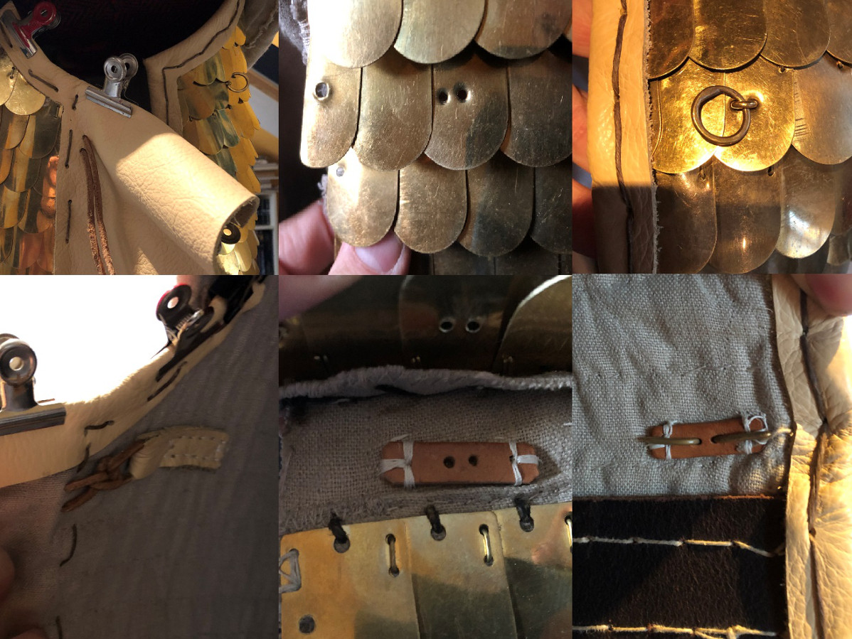 Details des Einbaus der seitlichen Ösen und Bänder | © I. Roemercohorte Opladen e.V.